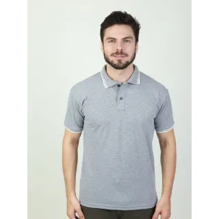 Camisa Basica Masculina Listra Piquet Polo Lisa - Azul Marinho
