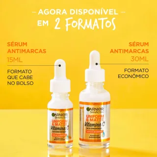 Vitamina C Sérum Facial Uniform & Matte Garnier Antimarcas, 30ml - Único