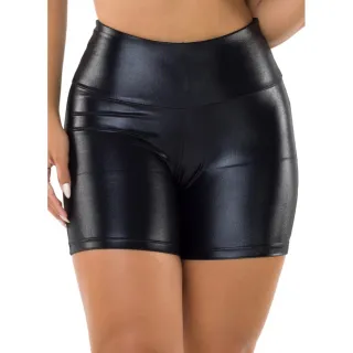 WOLFOX Suplex Poliéster Curto em Cirre Couro Brilhoso - Cinza Mescla