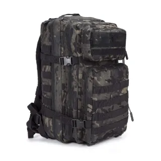 Militar Mochila Tática Assault 40L Camping Impermeável - Verde (com bandeira)