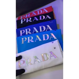 Camiseta Prada Estampada Masculina Premium de Algodão Fio 30.1 P ao G3 - G3