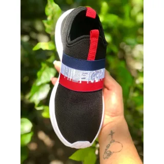 Lançamento: Tênis Sapatilha Meia com Elástico - Conforto e Leveza - Preto Pink