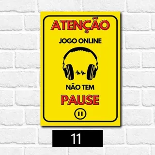 Placa Decorativa Quarto Gamer Vintage - Frase Jogo Jogador Console - 23