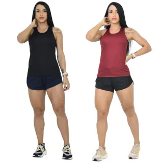 Camiseta Fitness Regata Feminina Dry Fit Premium Cores para Treino e Academia - Cinza