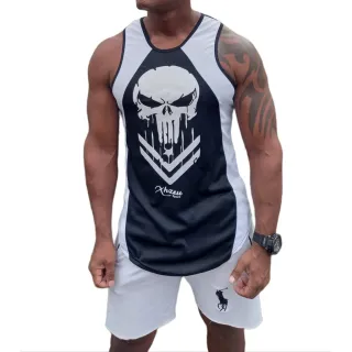 Unissex Fitness Academia Regata Longa Esportiva Crossfit - Luta Xhzeu - AMARELO  COM PRETO