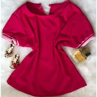 Moda evangélica: Blusa Feminina em Crepe Sedinha - Rose