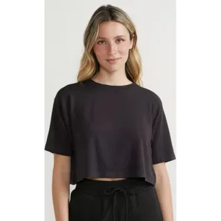 Blusa Cropped Feminina Estilosa Soltinha Tshirt Larguinha - P