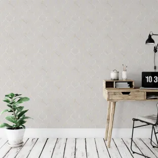 Quarto Provençal Dourado Luxo Papel de Parede Autoadesivo 1m - Único