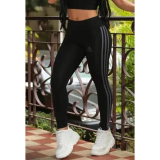 Promoção Calça Legging Feminina Detalhada Moda Academia Fitness - CINZA COM ROSA