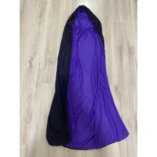 Capa Halloween Vampiro Drácula Dupla Adulto C/capuz Bruxa - preta roxa