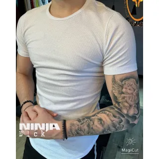 Tendência Premium Masculina Manga Curta - Camiseta Blusa