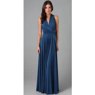 Shopee: Vestido Longo Feminino Multiuso para Festa Casamento Formatura - Marsala