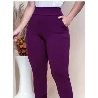 Estilo flare feminina calça - Verde Militar