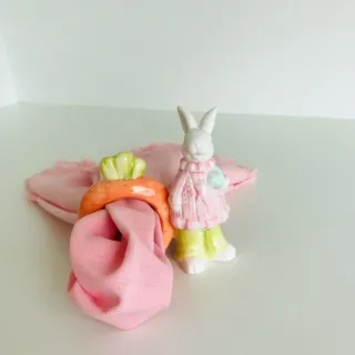 Coelho colorido porta guardanapo de cerâmica - Único