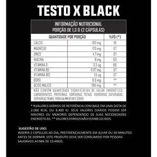 Testo X Black + Kit Testo Dilated - 60 Cápsulas - Único