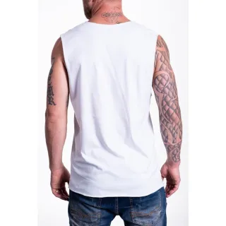 Liquidação Camiseta Fitness Algodão Regata Premium Verão Americana - Branca