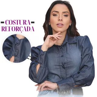Moda feminina: Camisa social jeans