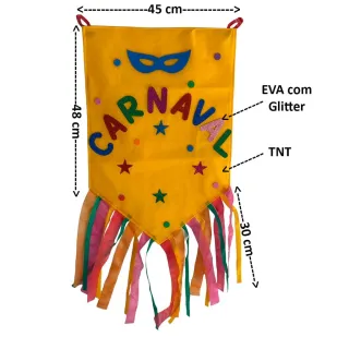Decoração de Carnaval: Estandarte Enfeite com Melhor Preço na Internet - Único
