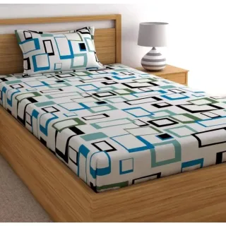 Estampas Infantis Geométricas Florais - Jogo de Lençol Solteiro 02 Peças - Único