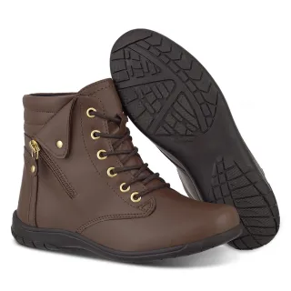 Ótima Qualidade! Bota Feminina Coturno New Step - Nude