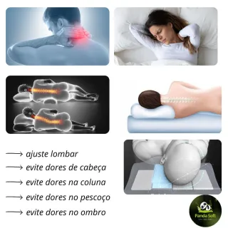 Travesseiros Nasa Latex Alto Duro Firme Kit 2 - Astronauta - Único