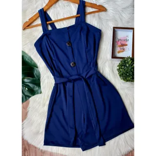 Plus Size Kioto Deluxe Macaquinho Lindo (34 a 52) - Desconto Hoje! - Azul Tucano