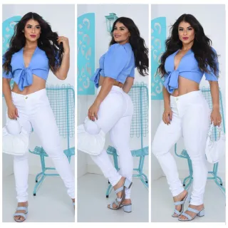 Calça Jeans Feminina Cintura Alta Empina Bumbum Qualidade Lycra - REF 26