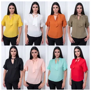 Gravata feminina para camisa social - Telha