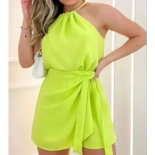 Amarração Frontal Macaquinho Feminino Duna Premium - Fúcsia