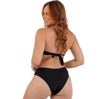 Biquini moda praia feminino, calcinha larga com bojo de sustentação em poliamida (Ref200) - GG