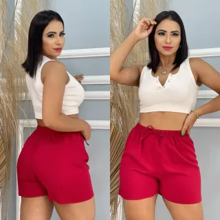 Bermuda Estampada Plus Size G1-G2-G3 Viscose - Kit com 3 Shorts Femininos - 3 Estampas variadas