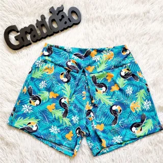 Kit com Shorts Feminino Estampado em Malha para o Dia a Dia - G