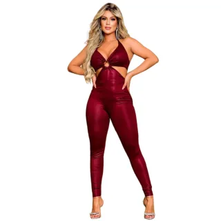 Tendência Sexy: Macacão Feminino Coladinho Moda Balada Noite - Preto