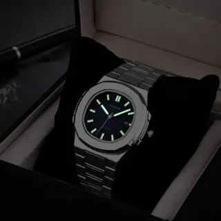 Relógio Automático FENSIR Masculino Pulseira de Aço Sólido Alta Qualidade - Verde