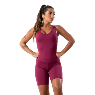 Aberto nas Costas Macaquinho Feminino Liso Fitness Ginástica Academia - Marinho