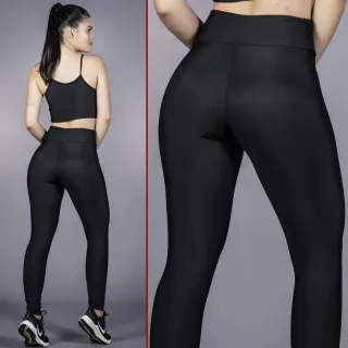 Leggings Fitness Femininas Kit com 02 Calças Lisas - Promoção - 1 PRETA + 1 CINZA