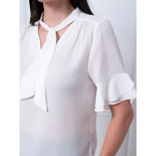 Gravata feminina para camisa social - Telha