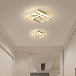 Pendente Dourado Luminária Led Teto Moderna Minimalista - Branco