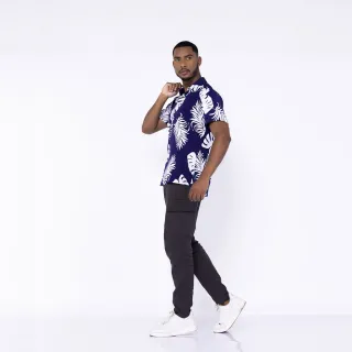 Estampa Havaiana Masculina Camisa Social Floral Florida - Fundo Branco