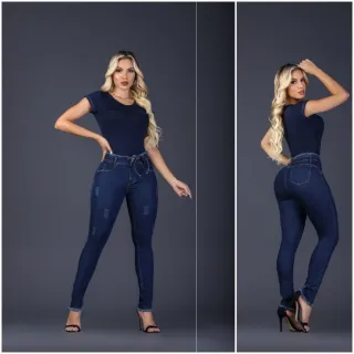 Calça Jeans Feminina Cintura Alta Empina Bumbum Qualidade Lycra - REF 26