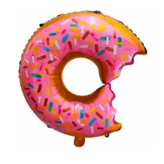 Decoração de festa com balões metalizados de Donuts - 65cm - Único