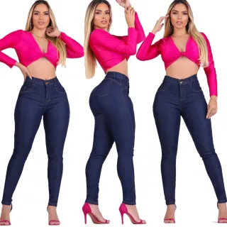 Calça Jeans Feminina Cintura Alta Empina Bumbum Qualidade Lycra - REF 26