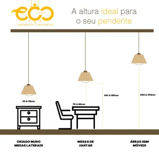 Decoração de Casa: Lustre Pendente Luminária de Teto - Único