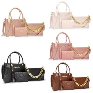 Bolsas Femininas Kit 3 Peças: Tote, Transversal e Tiracolo - Kit branco