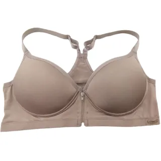 Bojo Plus Size Sutiã Abertura Frontal Zíper Alça Nadador Reforçada - Chocolate