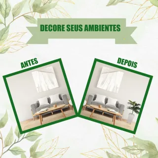 Arranjo de Coqueiro Artificial com Vaso Rattan Grande - Decoração Casa - Cinza