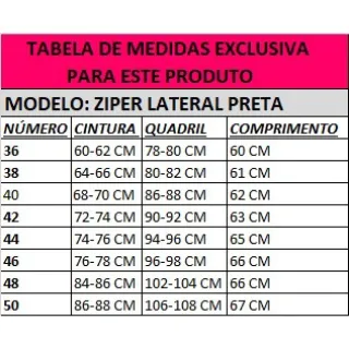 Saia Preta Evangélica Zíper Lateral Moda Jeans 7PALLAS - Preto