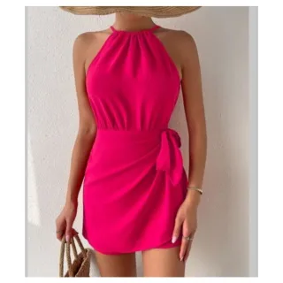 Amarração Frontal Macaquinho Feminino Duna Premium - Fúcsia