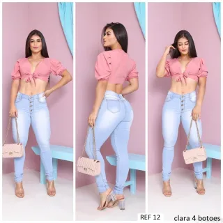 Calça Jeans Feminina Cintura Alta Empina Bumbum Qualidade Lycra - REF 26