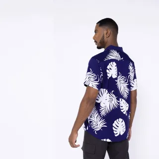 Estampa Havaiana Masculina Camisa Social Floral Florida - Fundo Branco